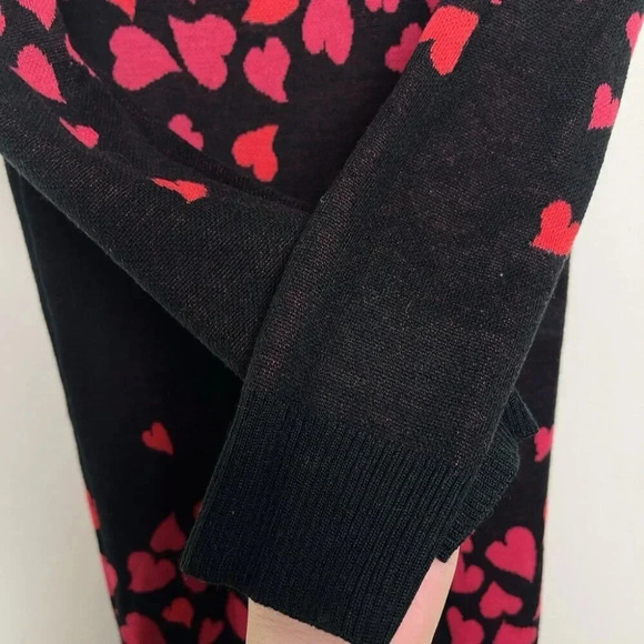 Anna Sui Dolly Girl Womens Xsmall Falling Heart Knit Sweater - Picture 4 of 8